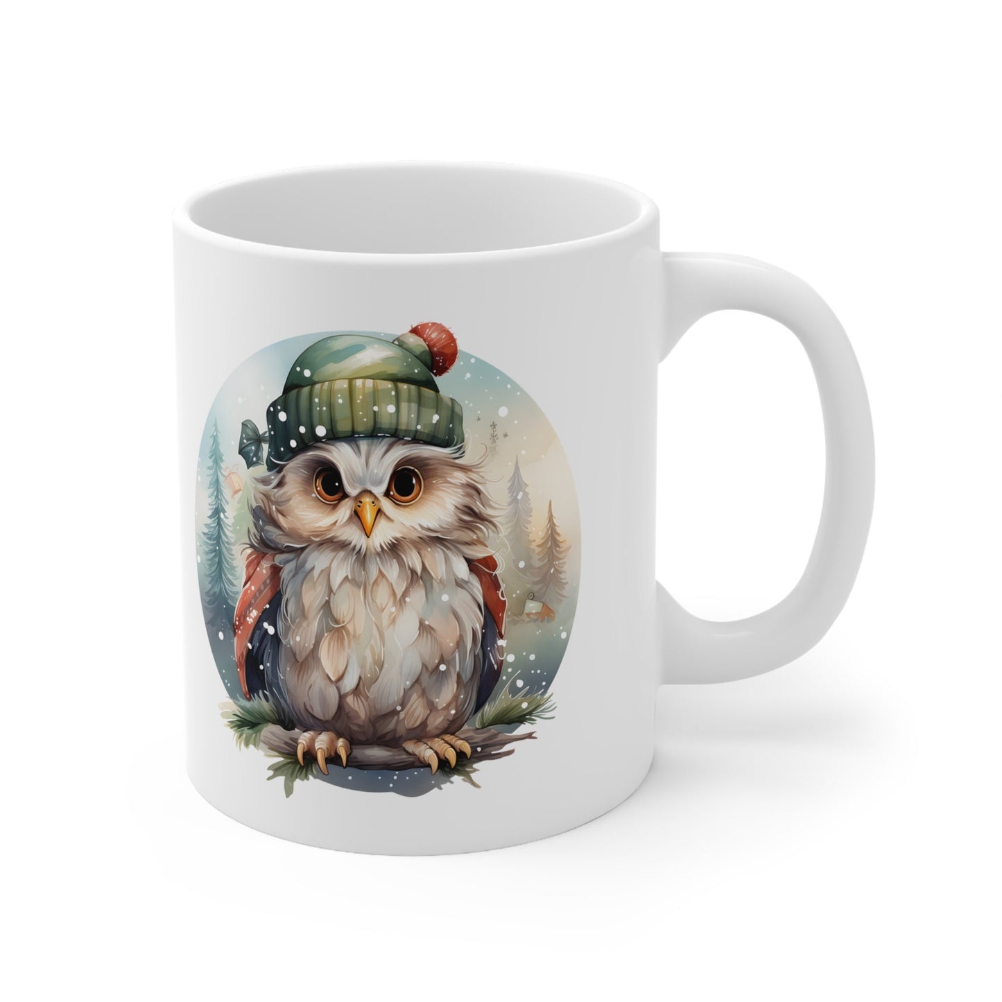 Holiday Owl Christmas Mug, Perfect Holiday Cheer Coffee Mug, Gift Mug for Christmas Spirit, Cute X-Mas mug for Family and friends