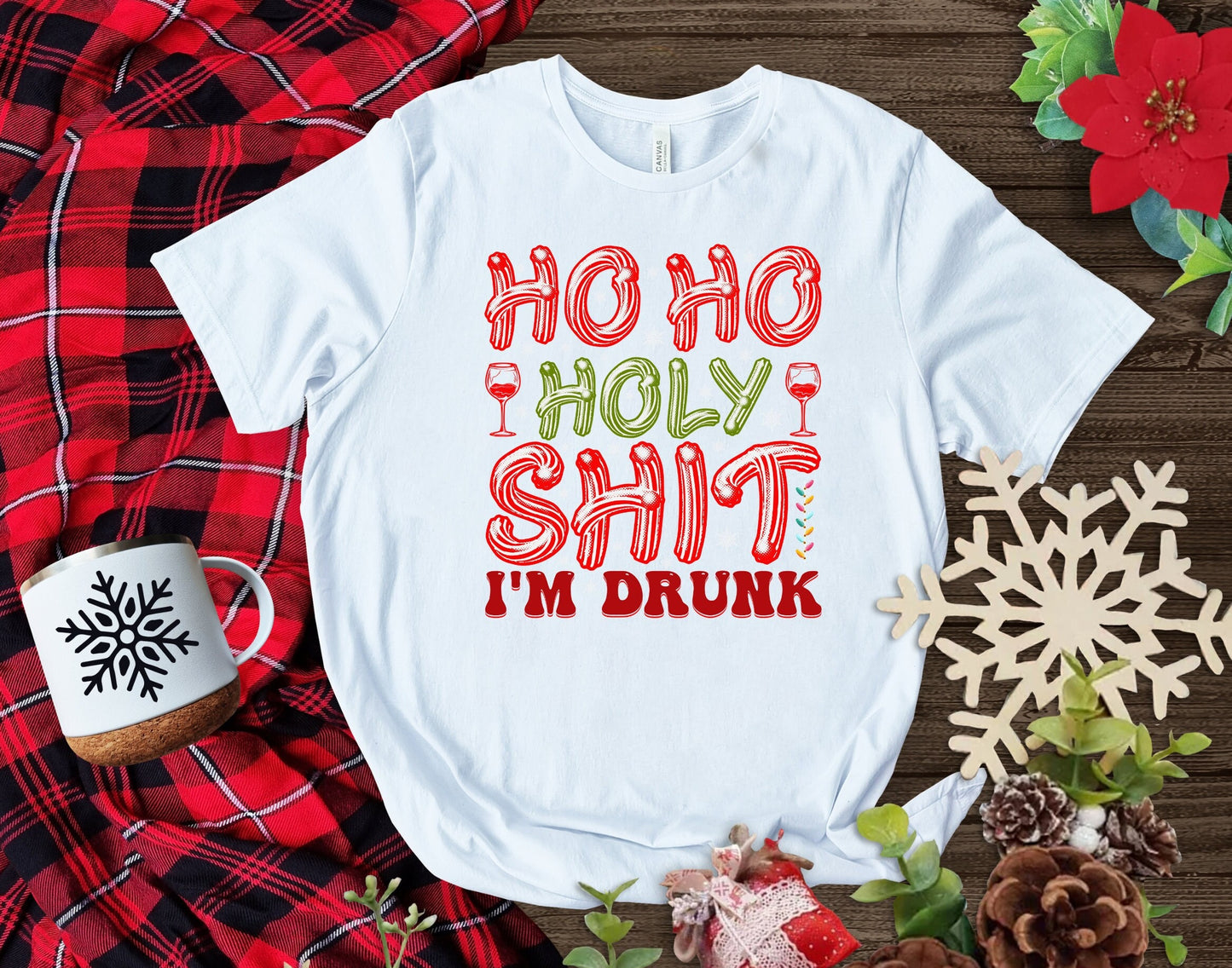 Ho Ho Holy Shit Im Drunk Christmas Shirt Makes the Perfect Gift for Friends, Family, Coworkers or yourself.  Check Out My Shop for even more Great Designs.
www.scorpiontees.etsy.com