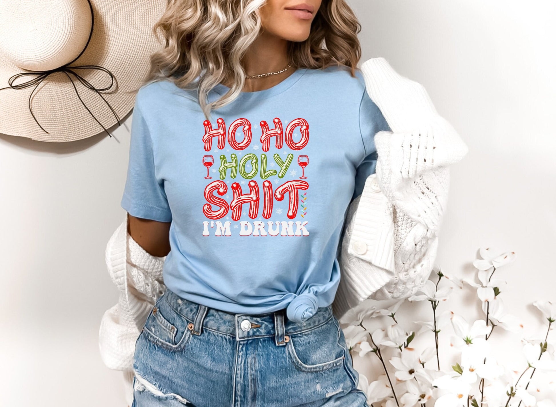 Ho Ho Holy Shit Im Drunk Christmas Shirt Makes the Perfect Gift for Friends, Family, Coworkers or yourself.  Check Out My Shop for even more Great Designs.
www.scorpiontees.etsy.com